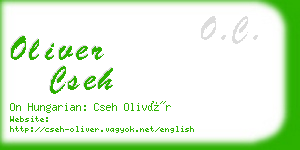 oliver cseh business card